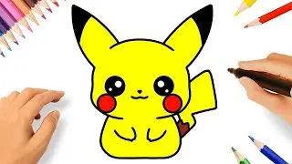 HOW TO DRAW A CUTE PIKACHU EASY AND SIMPLE STEP BY STEP⚡❤️
