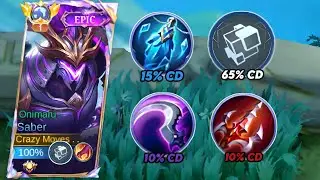 WHEN GLOBAL SABER ABUSE THIS NEW COOLDOWN BUILD AND EMBLEM!! (must try 👍)