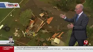 Video: Bob Mills SkyNews 9 Surveys Tornado Damage Near Cyril
