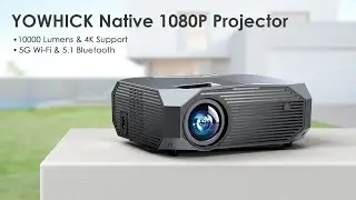 YOWHICK DP01 1080P 9500L 5G WiFi and Bluetooth Projector