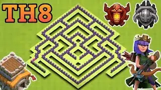 Th8 Trophy Base 2018 - Best Th8 Hybrid Base 2018 - Th8 Trophy / Farming base!
