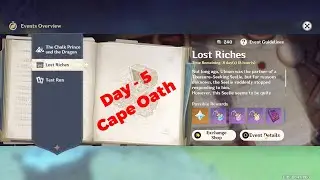 【Genshin Impact】- Lost Riches Event Walkthrough - Cape Oath - Day 5