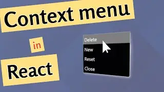 How to create a context menu in React 
