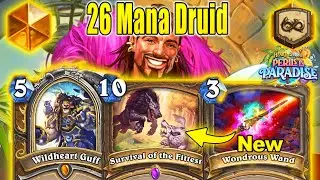 NEW 26 Mana Druid 2.0 Deck Is CRAZY Strong To Play Every Day At Perils in Paradise | Hearthstone