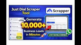 Just Dial Scraper Guide 🚀 Generate 10,000+ Business Leads in Minutes | Free Chrome Extension