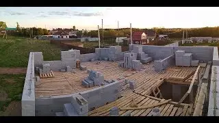 Кладка стен из газобетона. Стройка своими руками.