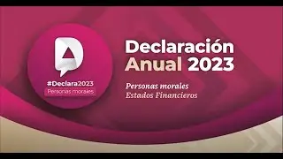 Tutorial: Declaración Anual 2023 personas morales. Estados financieros.