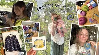 crocheting over 80 spiral squares 🌀💫✨ | a crochet with me vlog