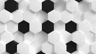 4K UHD | 3D Background | BLACK & WHITE HEXAGON BOX |  #nocopyright #background #stockvideo #shorts