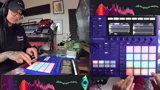 Finger drumming on Maschine MK3 - Freestyling with some funky samples 🎸🥁 - Gnarly