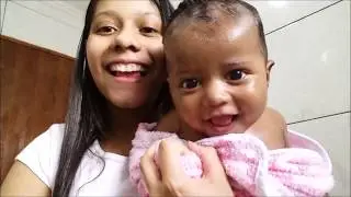 ROTINA DE BANHO DA BABY YASMIN 4 MESES - Mãe Aos 15