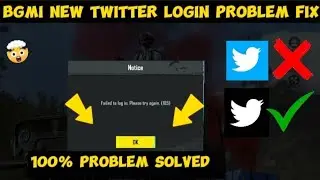Bgmi Twitter Failed to login Please Try again  problem fix | Bgmi 2.9 update twitter login problem