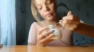 ASMR EATING Yogurt