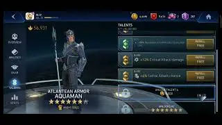 AQUAMAN (Atlantean Armor) 5 to 6 stars ☠️ InJustice 2 Mobile Gameplay