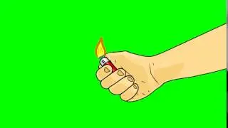 Animated Hand and Lighter ~ Green Screen ~ Fun Channel