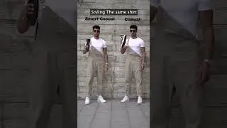 smart casual vs Casual with same shirt #shorts #tiktok #fashion #style #youtubeshorts #menfashion
