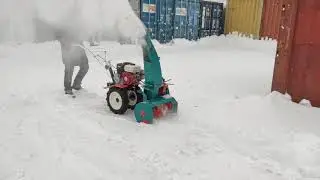 🔥СНЕГОУБОРЩИК НА МОТОБЛОК. Распаковка и работа!!!!