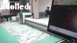 Corte Automático Monocapa Conveyorizado CNC marca iPlottech, modelo IPL-1625 Cortando tejido