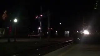 P42DC 37 leads Amtrak Pere Marquette into Holland Michigan