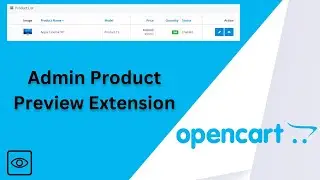 How to install Product Preview Admin Extension in Opencart
