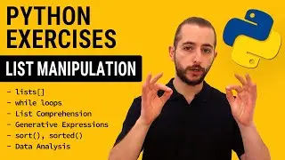 Python Exercise | Lists Manipulation in Python | Beginner Level | With Challenges Application