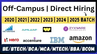 Direct Hiring | 2020, 2021, 2022, 2023, 2024, 2025 BATCH| IBM, Amazon, Accenture Hiring |Latest Jobs