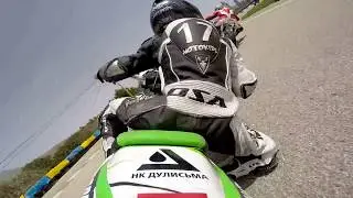 Kawasaki KX65 minimotard on the track!