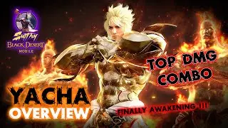 📋[YACHA] AWAKENING STRIKER OVERVIEW - TOP DMG COMBO - Black Desert Mobile KR (검은사막 모바일)