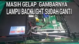 tv led aqua gambar gelap
