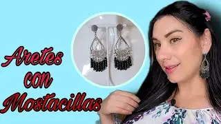 Como hacer Aretes con MOSTACILLAS paso a paso//Tutorial