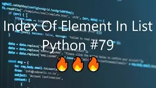 #79 Index Of Element In List - Python Tips & Tricks | 