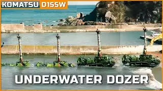 Underwater Bulldozer KOMATSU D155W: The Rare Amphibious Bulldozer You Need to See