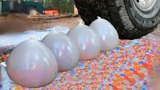 Crushing Crunchy & Soft Things by Car! EXPERIMENT CAR vs ORBEEZ WATER BALLOON