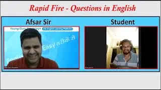 Rapid Fire Questions & Answers in English  I English Speaking Practice / Afsar Sir