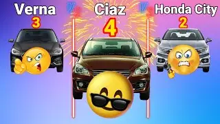 Verna vs Ciaz vs Honda City vs Verna vs Honda City vs Ciaz vs Verna #hyundaiverna #maruticiaz #City