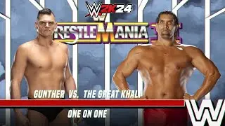 Full Match - Gunther vs The Great Khali: Wrestlemania | WWE 2k24