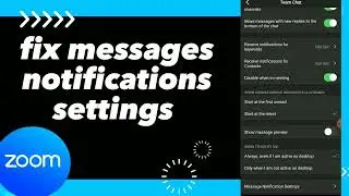 How To Fix Messages Notifications Settings On Zoom