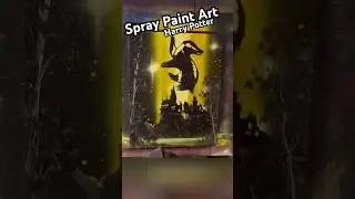 If you found this first you’re a Hufflepuff￼. #spraypaintart #shorts #harrypotter