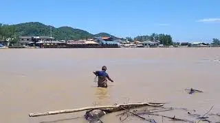 Pesca com os golfinhos em Laguna SC.