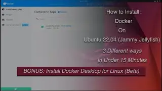 How to Install Docker on Ubuntu 2204 - Jammy Jellyfish