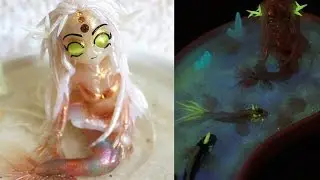 Mermaid Polymer Clay Tutorial - Fantasy Glow in the Dark Pond