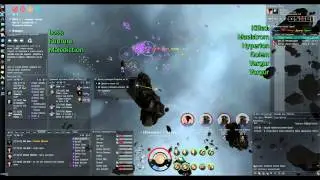 EVE Online: 20 cruisers VS Golem and Vargur