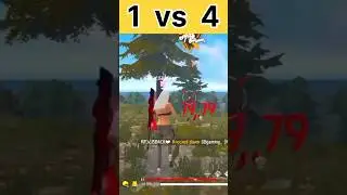 1v4 solo vs squad 😱#shortvideo
