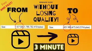 How to Compress Videos Without Losing Quality | The Best Free Tutorial in 3 MIN!!