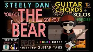 THE BEAR - Playing Along STEELY DAN - GUITAR CHORD + BASS LINE, SOLO  (4-in1) TUTORIAL (unique)