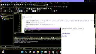 Enter a character and find the ASCII value of that character in C