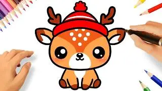 HOW TO DRAW A CUTE KAWAII DEER STEP BY STEP 🦌💟