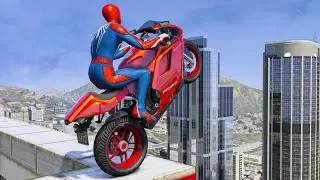 GTA 5 SPIDERMAN Epic Ragdolls, Motorcycle Fails Ep. 8 (Ragdolls Physics)