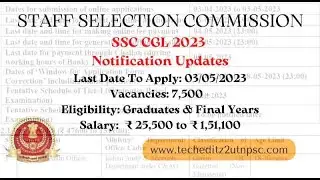 SSC CGL 2023 Notification Important Points For Freshers