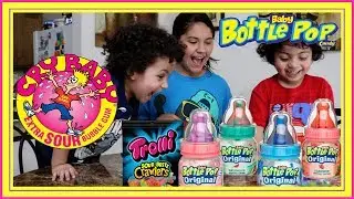 Super Sour Candy Review Baby Bottle Pops Cry Baby Gum Candy Baby Pacifier Kids Candy & Sweets Review